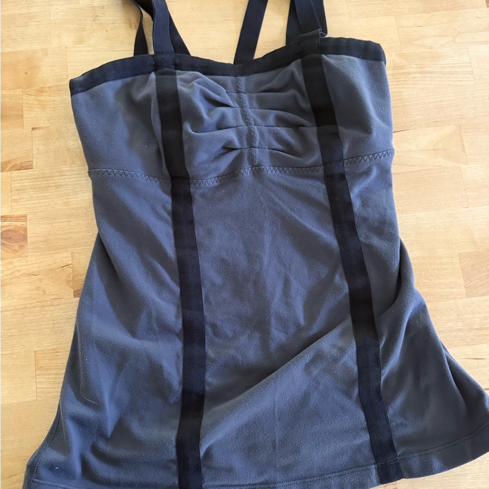 lululemon athletica Gray and Black Tank Top